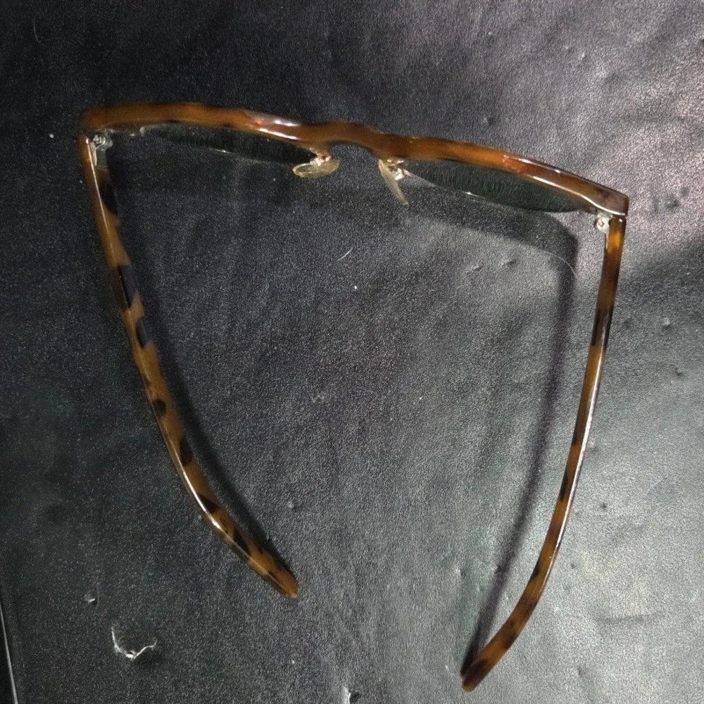 Tortoise Shell Round Clubmaster Sunglasses, Gold Trim, Green Lens, Retro Shades